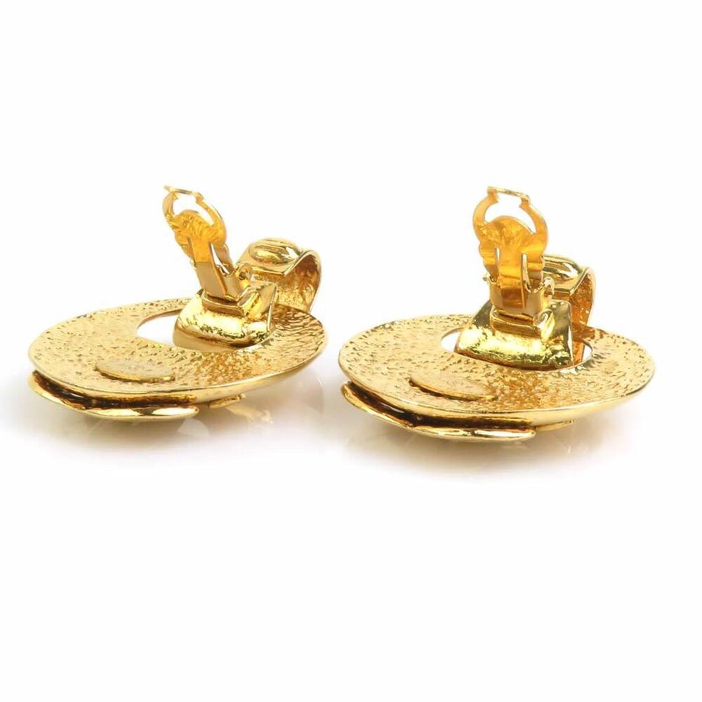 Chanel earrings, metal, gold, women's, h32612g - Picture 10 of 15